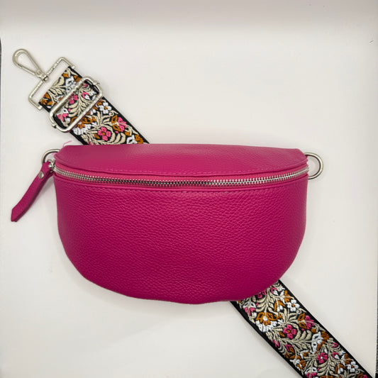 Pink Bag + Pink Floral Strap