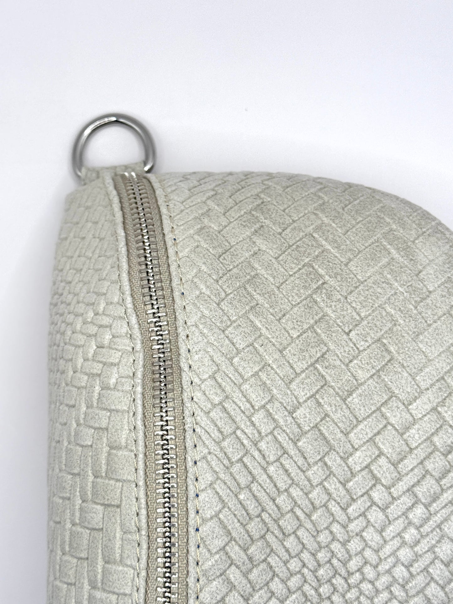 Cream Weave Crossbody Bag