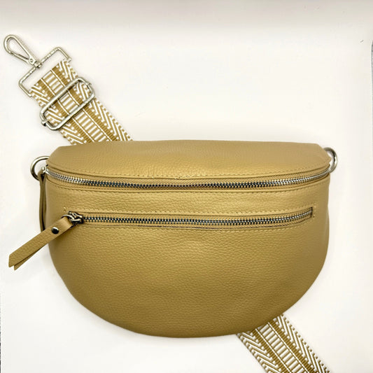 Taupe Bag + Cream Classic Strap