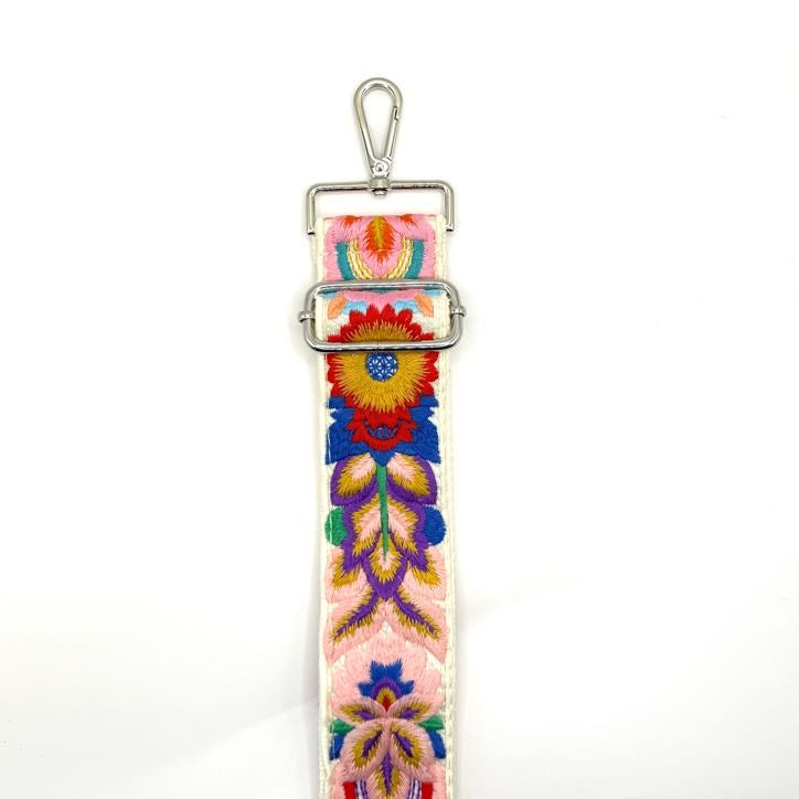 Textured Floral Adjustable Strap
