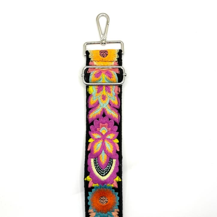 Textured Floral Adjustable Strap