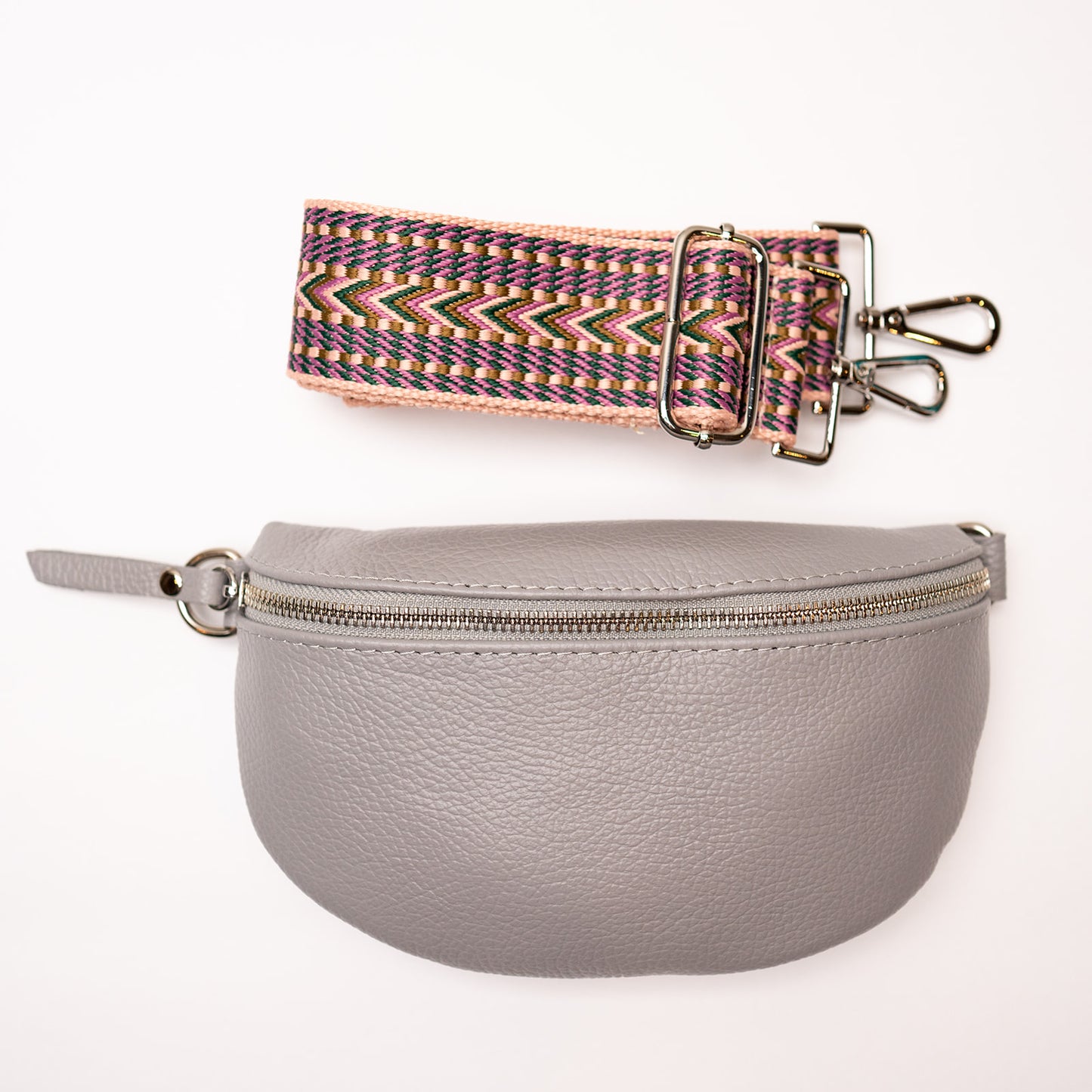 Gray Crossbody Bag