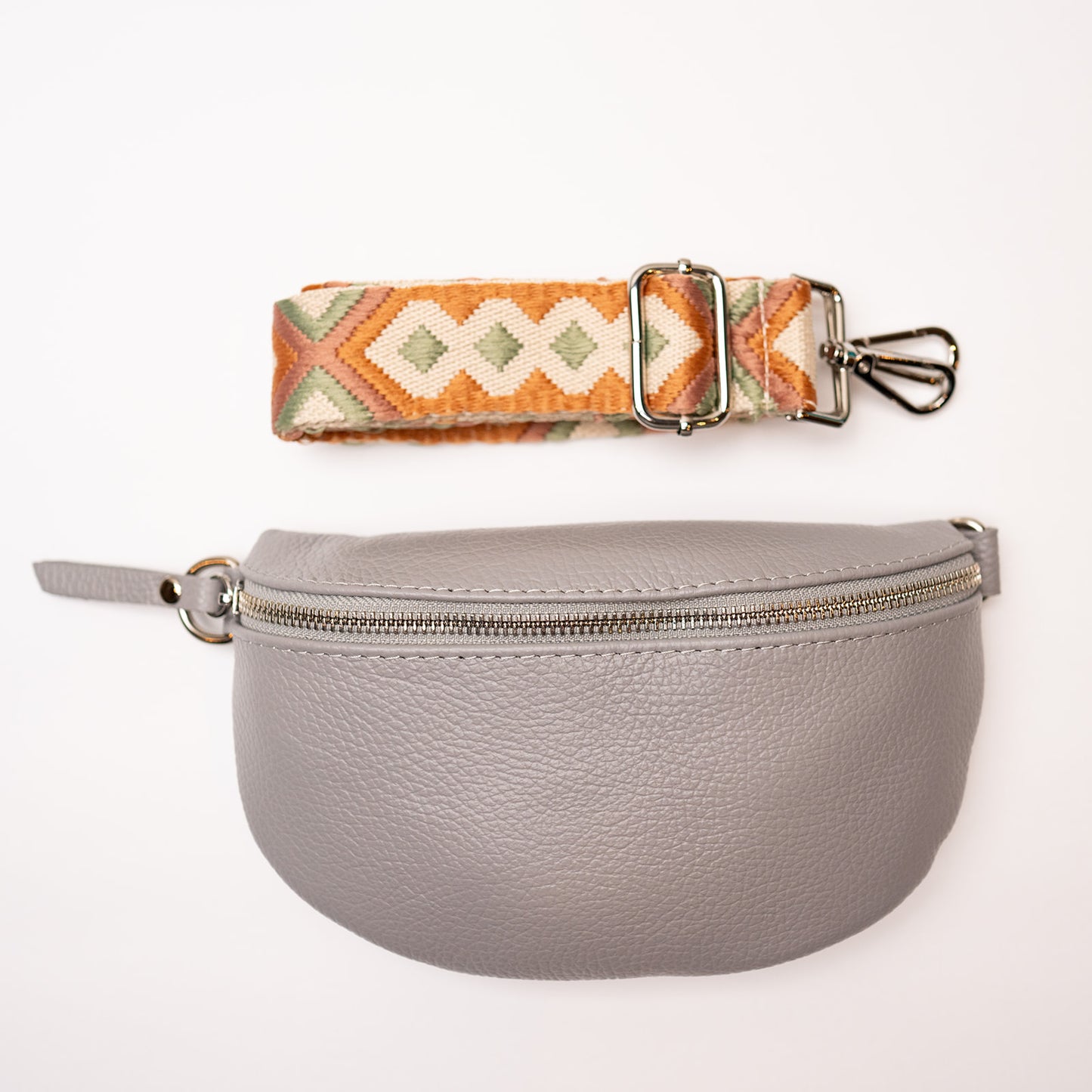 Gray Crossbody Bag