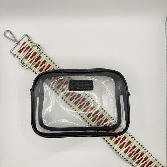Clear Bag + Red/Brown Alta Strap